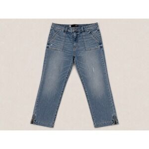 KUT from the Kloth Reese High Rise Ankle Straight Leg Jeans Blue Utility Size 12